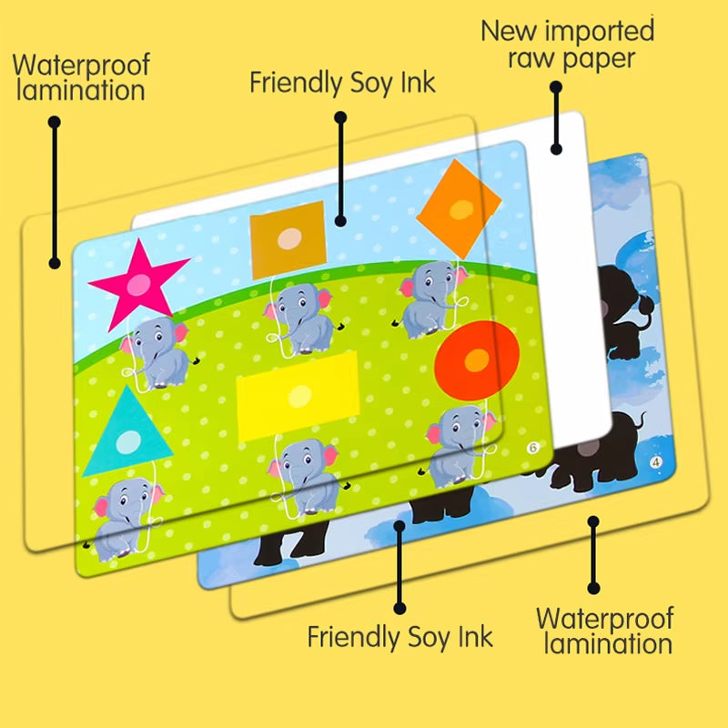 Quiet Busy Book Baby Montessori Material Toys Sticker Busy Board Matching Games Early Educational Learning Toys for Toddler