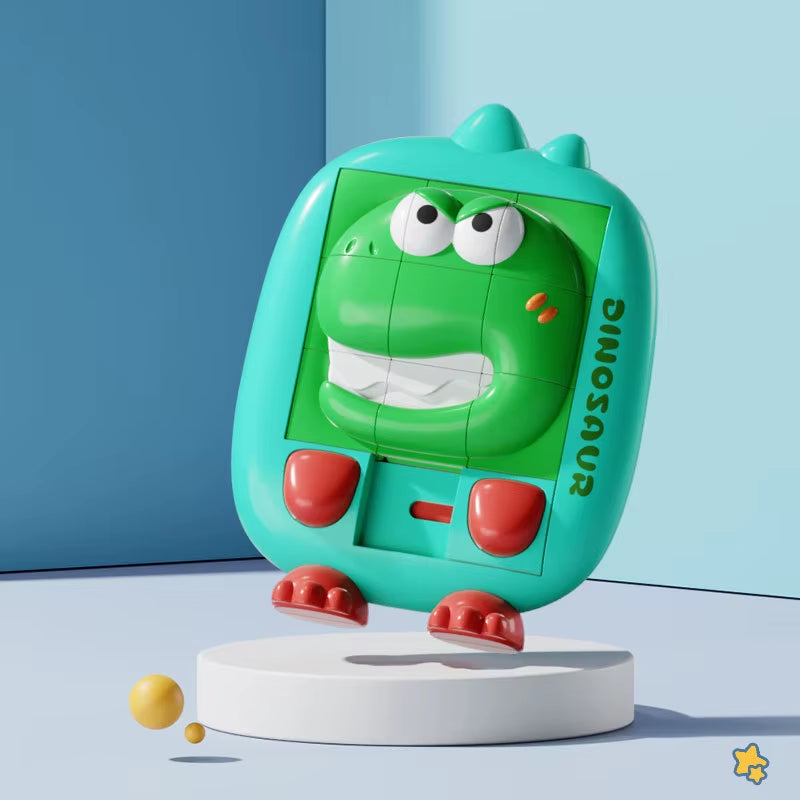 Cartoon Animal Slide Puzzle Games Kids Brain Teaser Puzzles Travel Toys Educational Smart Logic Board Game for Children Ages 2-6