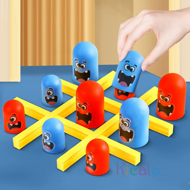 Tic Tac Toe Big Eat Small Gobble Board Game Parent-Child Interactive Educational Toys for Kids Christmas Gifts Family Games