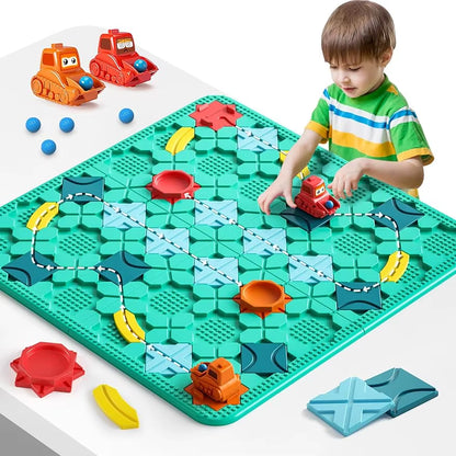 Logical Road Builder Games, STEM Family Board Game, Large Educational Smart Brain Teasers Puzzles Toys,Early Montessori