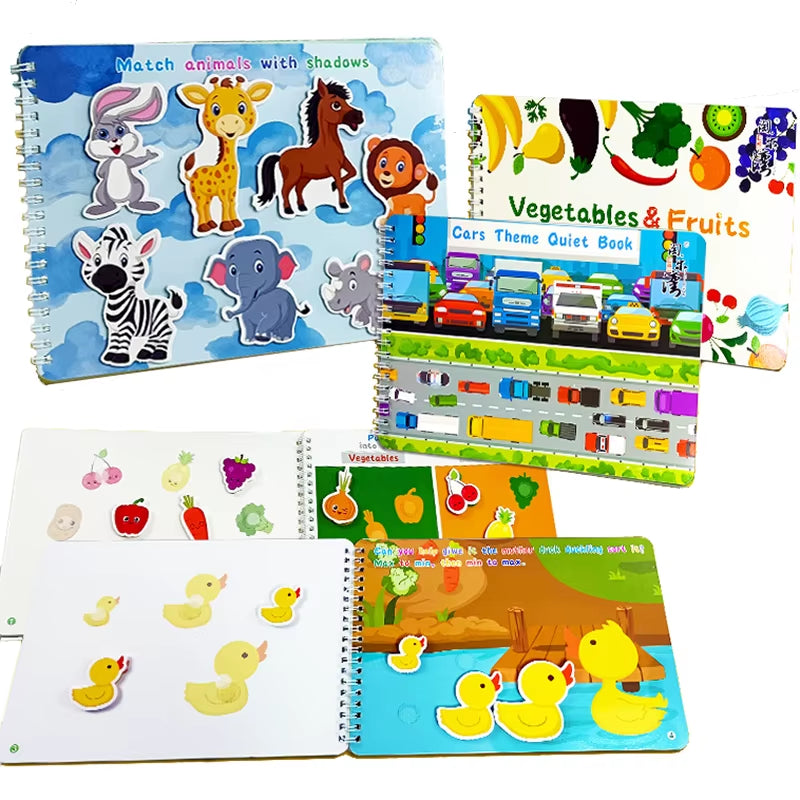 Quiet Busy Book Baby Montessori Material Toys Sticker Busy Board Matching Games Early Educational Learning Toys for Toddler