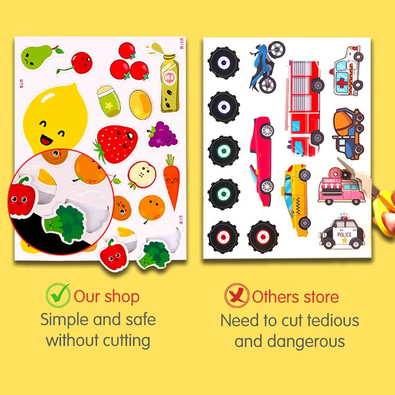 Quiet Busy Book Baby Montessori Material Toys Sticker Busy Board Matching Games Early Educational Learning Toys for Toddler