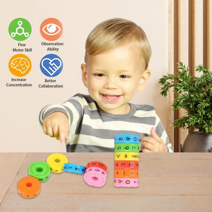 Montessori Math Toys Blocks Games Intelligence Brain Developing Toys Early Educational Cube Twist Learning Toys for Kids Ages 2+