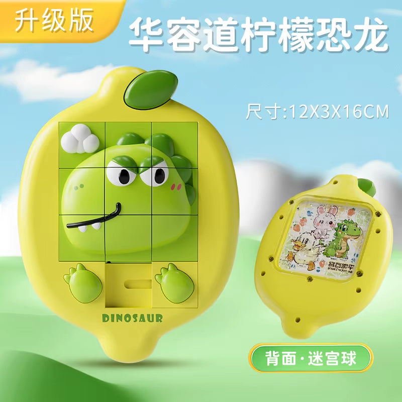 Cartoon Animal Slide Puzzle Games Kids Brain Teaser Puzzles Travel Toys Educational Smart Logic Board Game for Children Ages 2-6